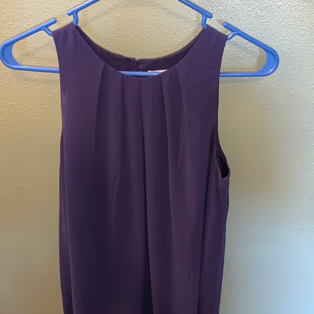 Flowing navy dress with flora embroider.